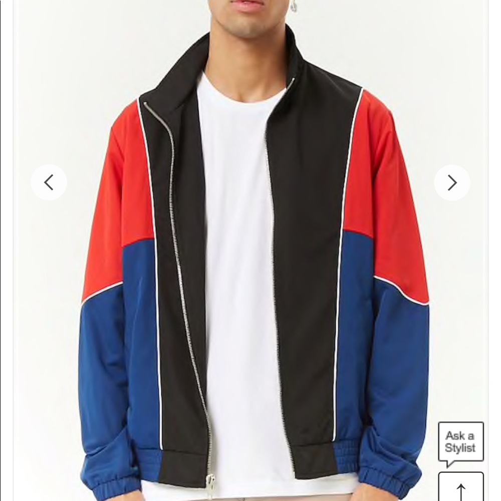 New Forever 21 color block track jacket